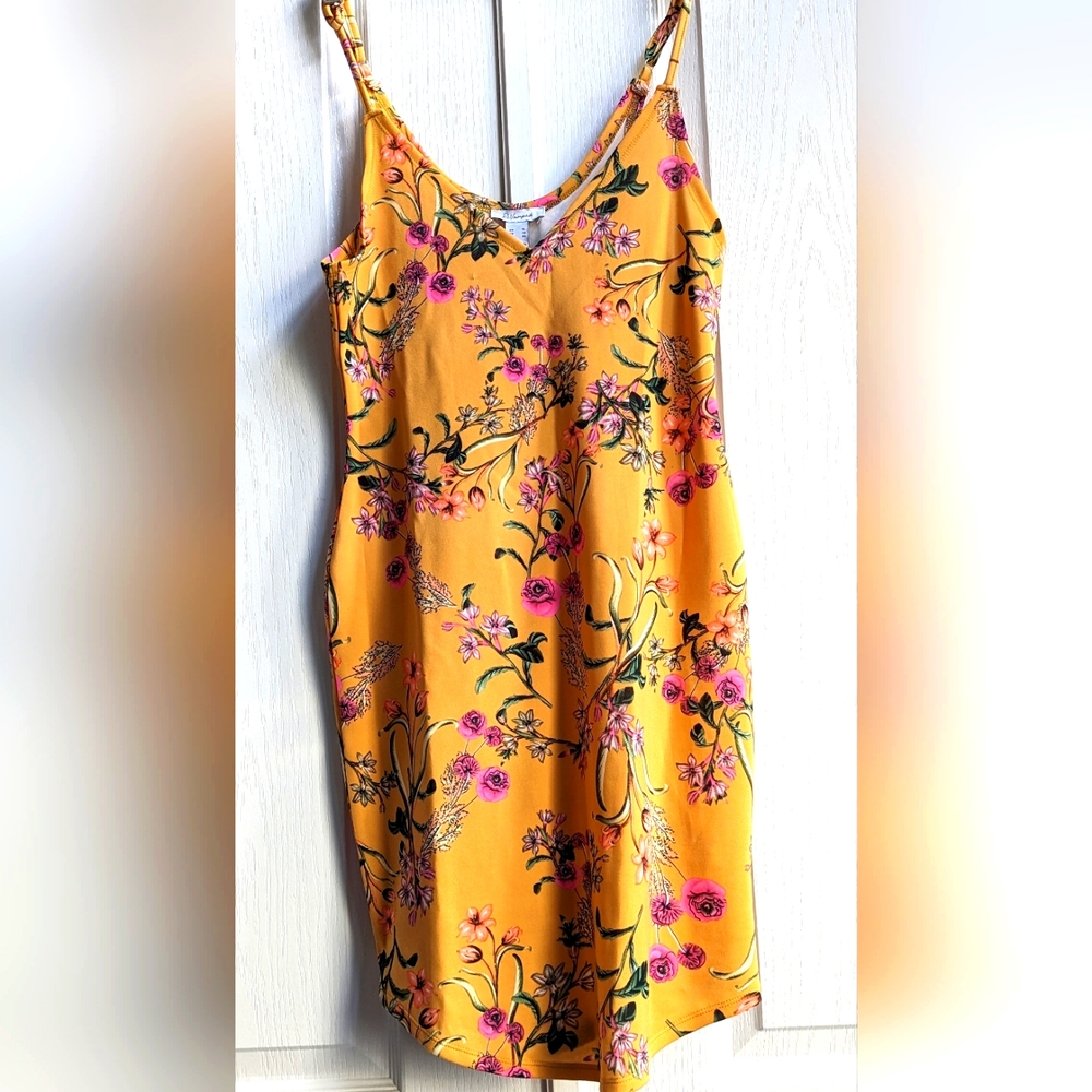 Golden Yellow Tunic Dress🧡🪻💛🌷